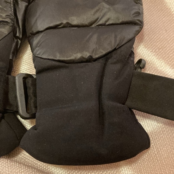 MONCLER AUTHENTIC Women's Black Leather Puffer Quilted Grenoble Gloves Size M - Picture 16 of 16